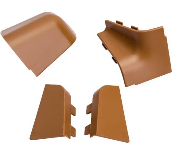 Изображение товара Комплект заглушек к плинтусу для столешниц ООО ДЕКОПЛИНТ ДЖОКЕР 3 - 06 коричневый 1117