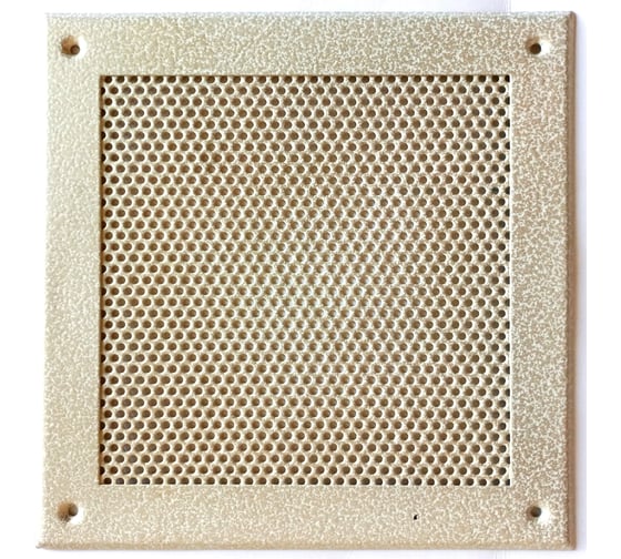 Изображение товара Решетка вентиляционная ООО Вентмаркет 200х200 мм, металлическая на саморезах, кружок, антик белый VRK00204S