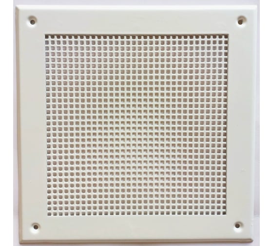 Изображение товара Решетка вентиляционная ООО Вентмаркет 200х200 мм, металлическая на саморезах, квадрат, белый VRQ00200S