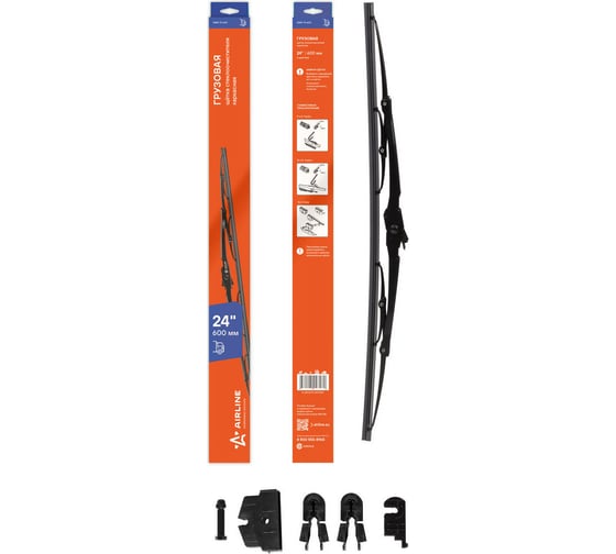 Изображение товара Щетка стеклоочистителя 600 мм, 24", каркасная, грузовая Airline AWB-TK-600