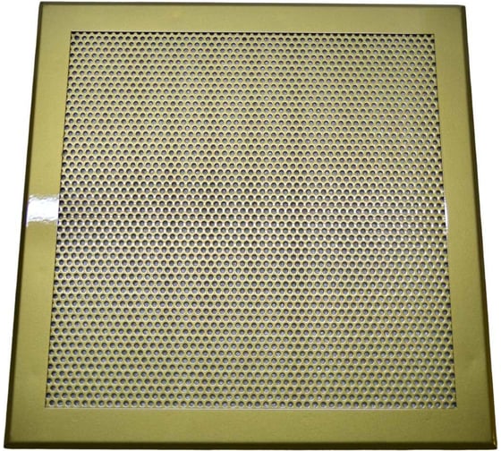 Изображение товара Решетка вентиляционная ООО Вентмаркет 300х300 мм, металлическая на магнитах, кружок, золото VRK00301