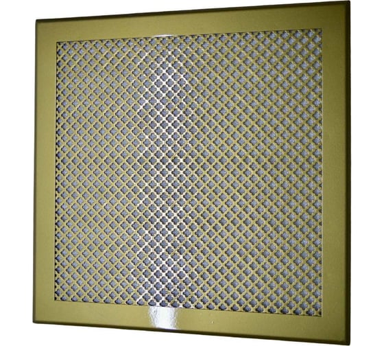 Изображение товара Решетка вентиляционная ООО Вентмаркет 300х300 мм, металлическая на магнитах, цветок, золото VRC00302