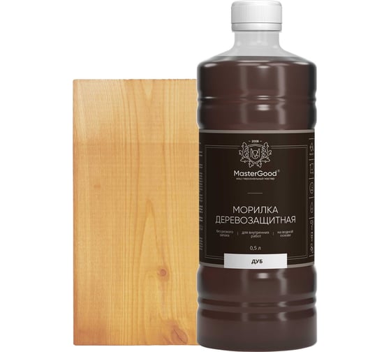 Изображение товара Морилка MasterGood MG Дуб, 0.5 л гот. MG-морилка-0,5/дуб