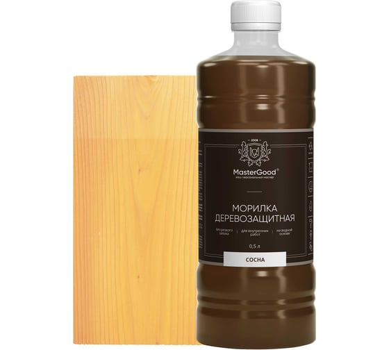 Изображение товара Морилка MasterGood MG Сосна, 0.5 л гот. MG-морилка-0,5/сосна