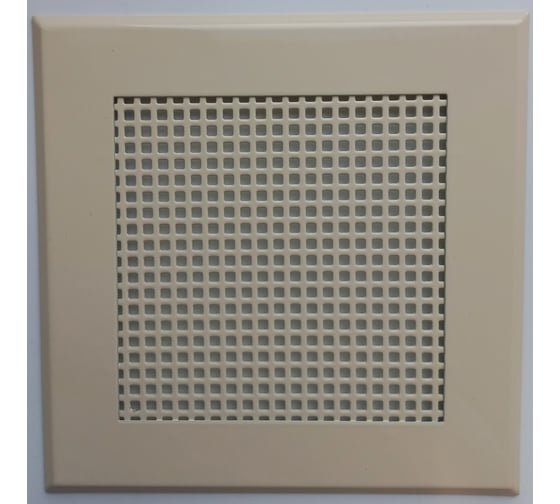 Изображение товара Решетка вентиляционная ООО Вентмаркет 200х200 мм, металлическая на магнитах, квадрат, кремовый VRQ00211