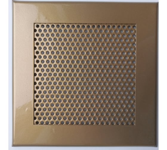 Изображение товара Решетка вентиляционная ООО Вентмаркет 200х200 мм, металлическая на магнитах, кружок, золото VRK00212