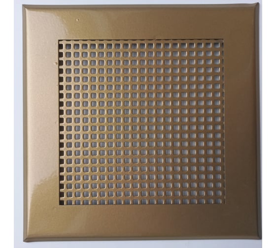 Изображение товара Решетка вентиляционная ООО Вентмаркет 200х200 мм, металлическая на магнитах, квадрат, золото VRQ00214