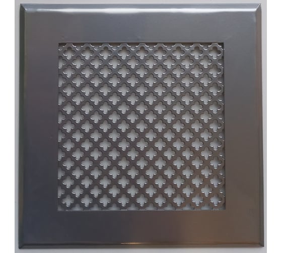 Изображение товара Решетка вентиляционная ООО Вентмаркет 200х200 мм, металлическая на магнитах, цветок, хром VRC00213