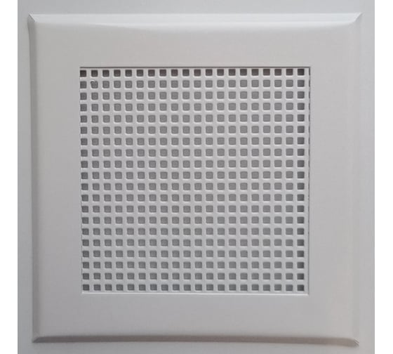 Изображение товара Решетка вентиляционная ООО Вентмаркет 150х150 мм, металлическая на магнитах, квадрат, белый VRQ00154