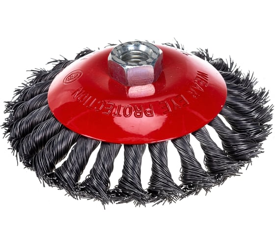Изображение товара Щетка конусная 125 мм, М14, пучки витой проволоки для УШМ INTERTOOL BT-4125