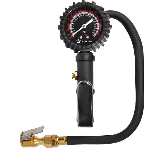 Изображение товара Пистолет для накачки шин с манометром Airline PRO 16АТМ, с клапаном сброса ATBU007