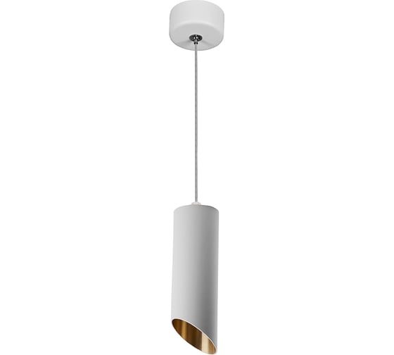 Изображение товара Потолочный светильник FERON ML1828 Barrel tilt на подвесе MR16 35W 230V, белый, золото 48042