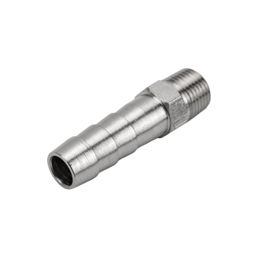 Изображение товара Штуцер JB 12-02 12 мм с резьбой 1/4 M NBPT никелированная латунь