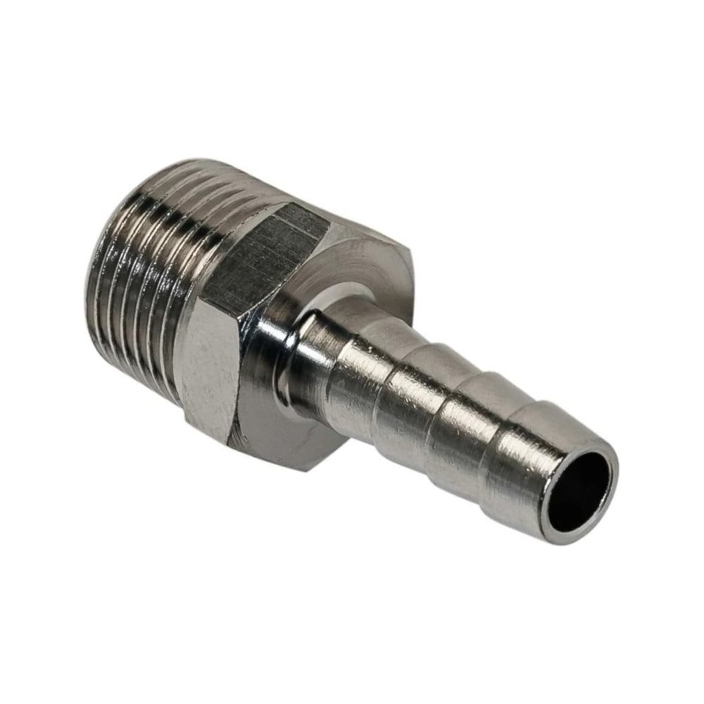 Изображение товара Штуцер JB 10-04 10 мм с резьбой 1/2М никелированная латунь