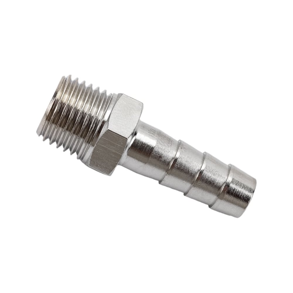 Изображение товара Штуцер JB 10-03 10 мм 3/8 M NBPT никелированная латунь для шлангов