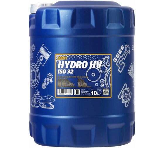 Изображение товара Масло гидравлическое с высоким индексом вязкости HYDRO HV ISO 32 10 л MANNOL 1490