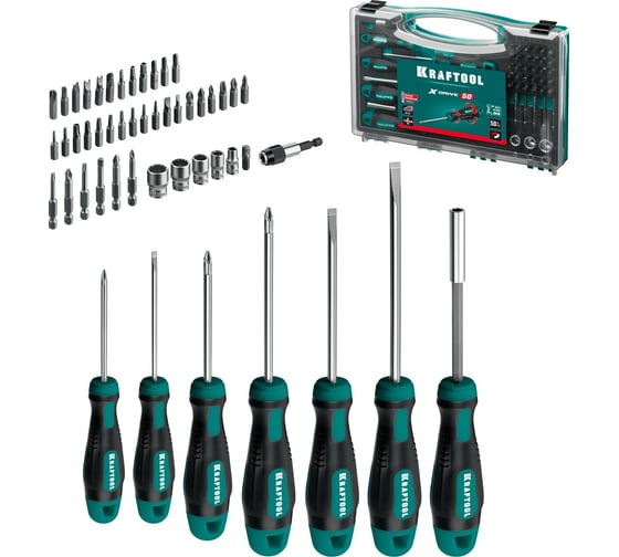 Изображение товара Набор отверток и насадок KRAFTOOL X-Drive-50 50 шт. 25815