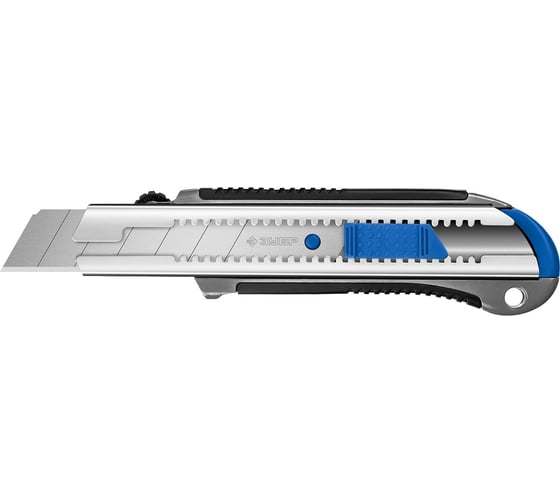 Изображение товара Металлический нож ЗУБР Профессионал ТИТАН-25 с автостопом, 25 мм 09180