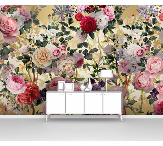 Изображение товара Фотообои цветы "Разноцветные розы" 400x270 ШxВ ООО Первое ателье pw78620