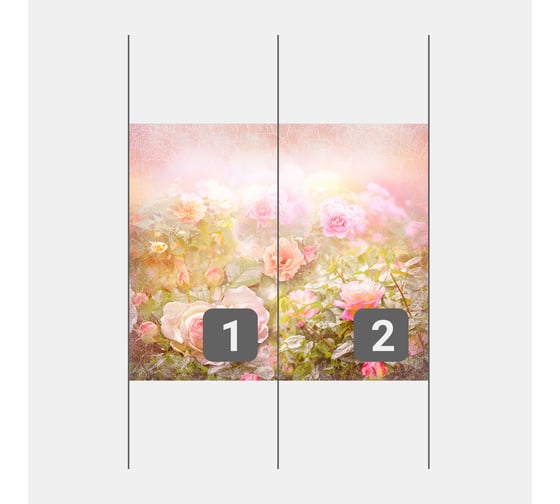 Изображение товара Фотообои цветы розы "Розовые кусты в солнечном свете" 200x175 ШxВ ООО Первое ателье pw143051-2