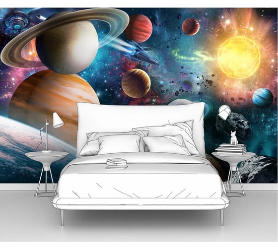Изображение товара Фотообои "Космос - мир цветных планет солнечной системы" 300x190 ШxВ ООО Первое ателье pw141457-3