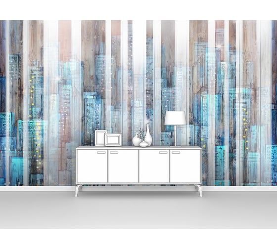 Изображение товара Фотообои "Город ночью, абстракция" 400x240 ШxВ ООО Первое ателье pw93981-4