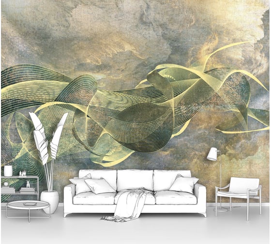 Изображение товара Фотообои 3d "Абстракция из волнистых полос" 400x300 ШxВ ООО Первое ателье pw94746-4