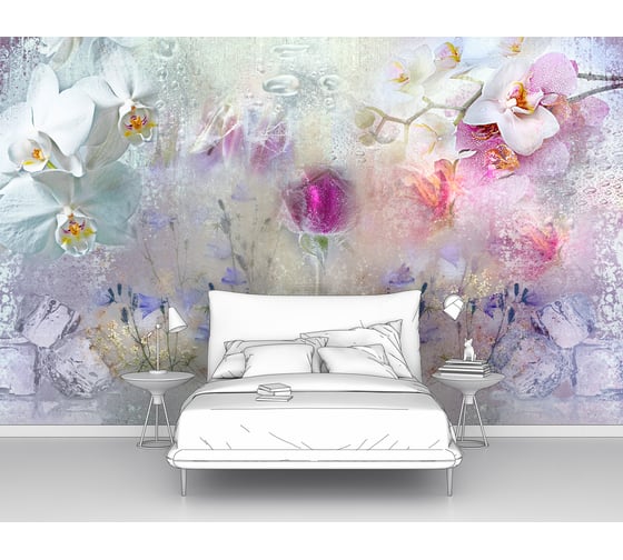Изображение товара Фотообои цветы "Замерзшие орхидеи" 300x190 ШxВ ООО Первое ателье pw97388-3