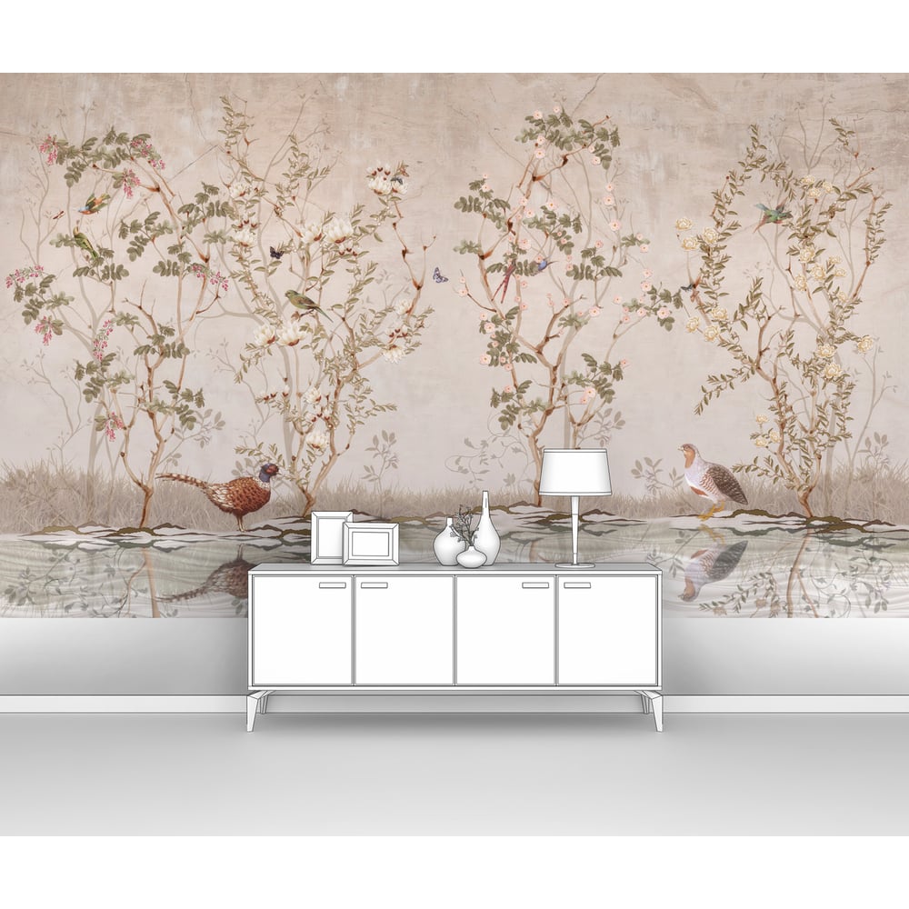 Изображение товара Фотообои Две птицы в зарослях 400x240 см влагостойкие на флизелине