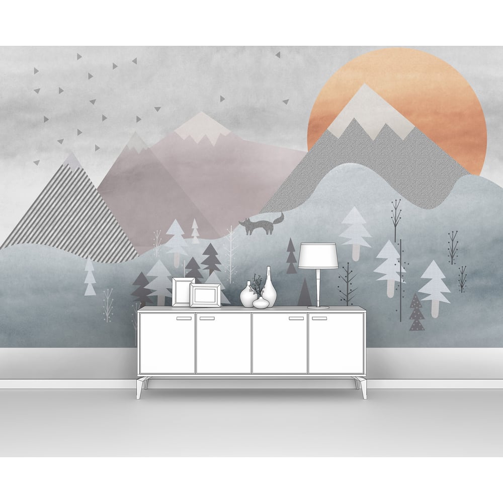 Изображение товара Фотообои Лиса в горном лесу 400x240 см влагостойкие для интерьера