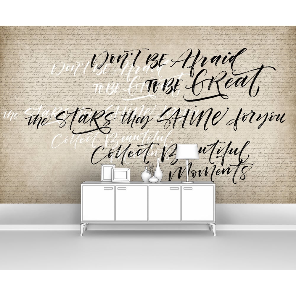 Изображение товара Фотообои Надпись на английском-Не бойся быть креативным 170x100 см флизелин винил влагостойкие