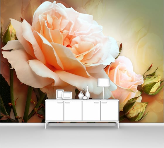 Изображение товара Фотообои цветы розы "Прекрасная розовая роза" 200x145 ШxВ ООО Первое ателье pw94027-2