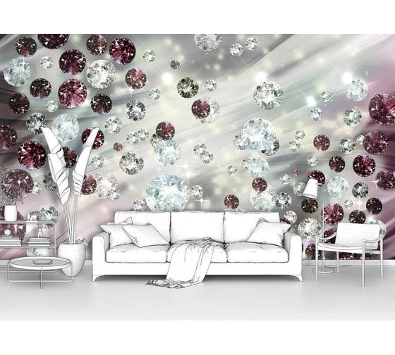 Изображение товара Фотообои 3d абстракции "Россыпь разноцветных стразов" 200x115 ШxВ ООО Первое ателье pw94421-2