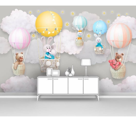 Изображение товара Фотообои "Игрушки на воздушных шарах" 155x100 ШxВ ООО Первое ателье pw141492-1