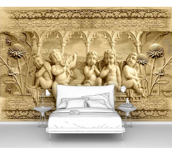 Изображение товара Фотообои "Милые ангелочки с крыльями" 400x270 ШxВ ООО Первое ателье pw28528-4