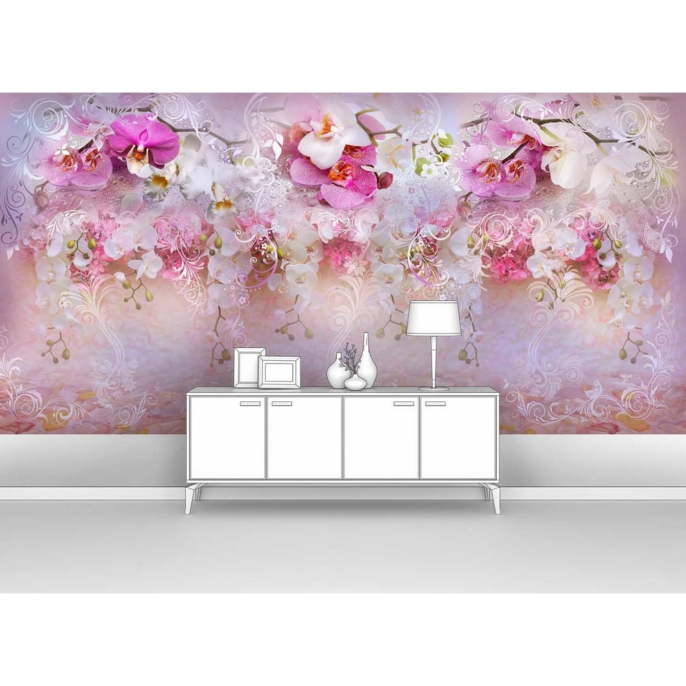Изображение товара Фотообои абстракции с орхидеями 200x100 см флизелин винил износостойкие