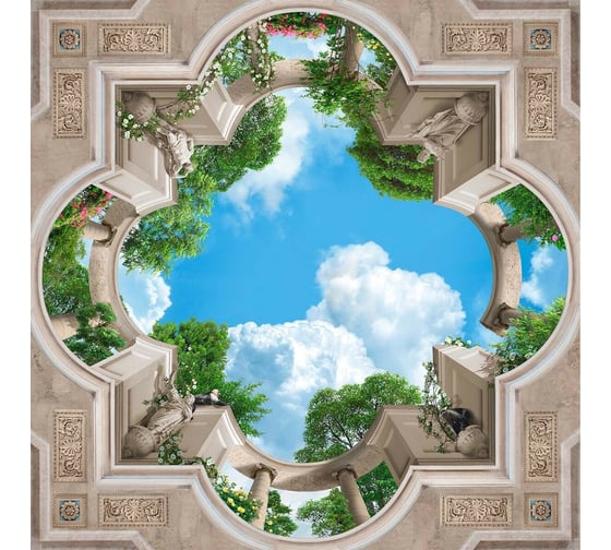 Изображение товара Фотообои на потолок "Вид на голубое небо" 300x300 ШxВ ООО Первое ателье pw70437-3