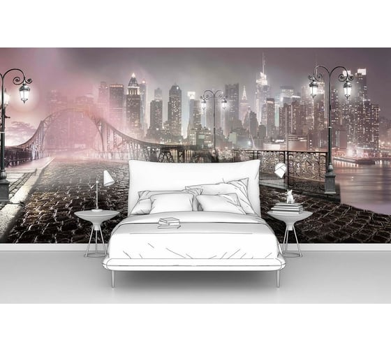 Изображение товара Фотообои "Вид на ночной город с моста" 400x200 ШxВ ООО Первое ателье pw28599-4