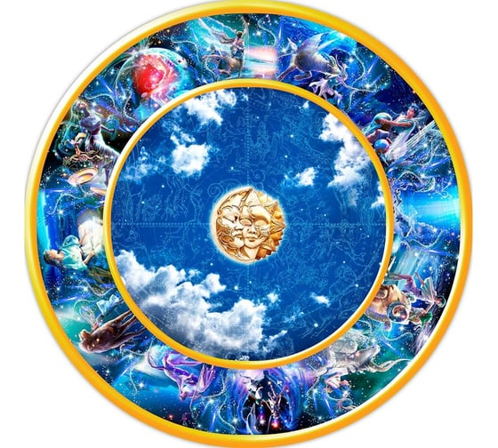 Изображение товара Фотообои на потолок космос "Круг зодиака" 100x100 ШxВ ООО Первое ателье pw93907-1