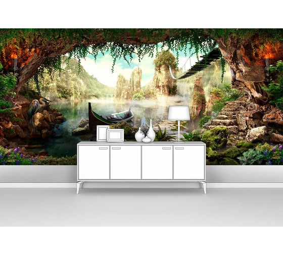 Изображение товара Фотообои природа "Вид из пещеры" 200x100 ШxВ ООО Первое ателье pw94474-2