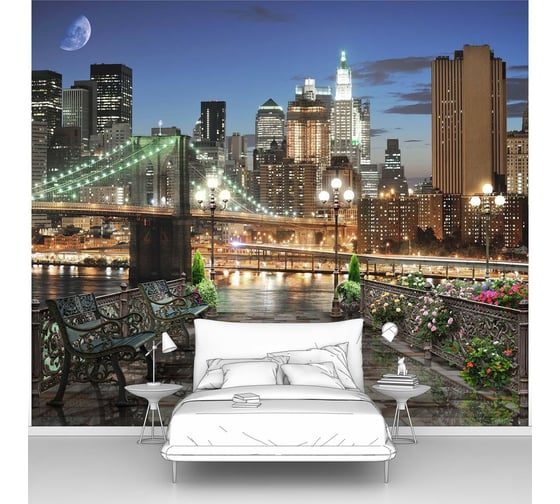 Изображение товара Фотообои город лофт "Америка" 115x100 ШxВ ООО Первое ателье pw70636-1