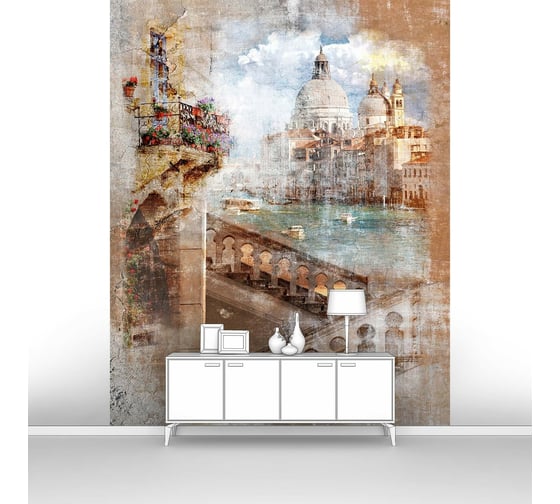 Изображение товара Фотообои город "Состаренная фотография Венеции" 200x250 ШxВ ООО Первое ателье pw28576-2
