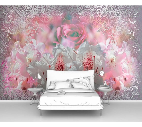 Изображение товара Фотообои абстракции "Цветы на абстрактной картине" 200x130 ШxВ ООО Первое ателье pw28617-2