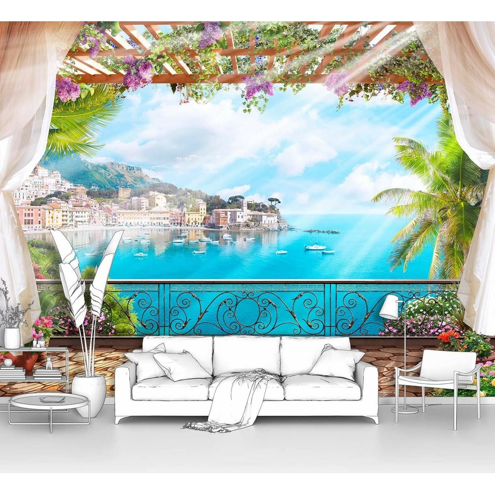 Изображение товара Фотообои море Балкон на юге 400x300 см от Первое ателье