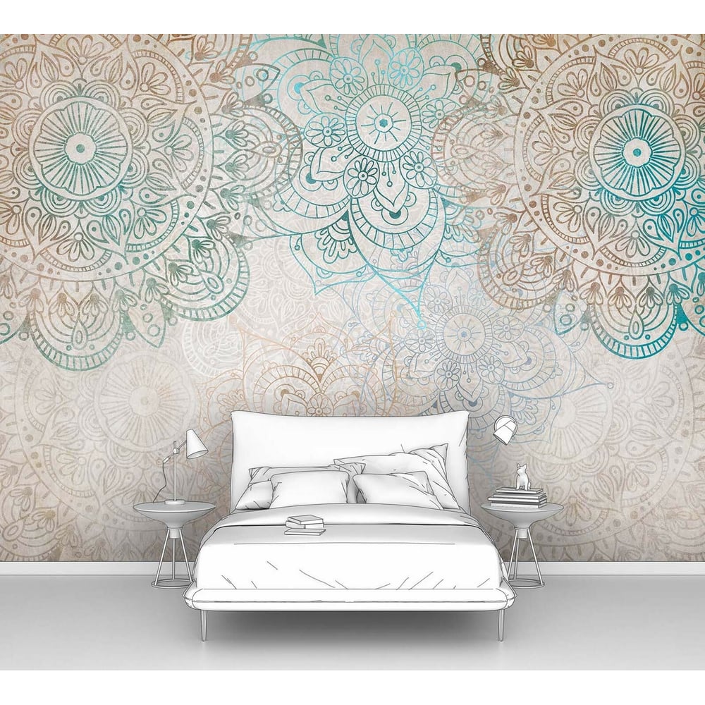 Изображение товара Фотообои абстракции "Цветочный круговой орнамент" 400x300 ШxВ ООО Первое ателье pw141384-4