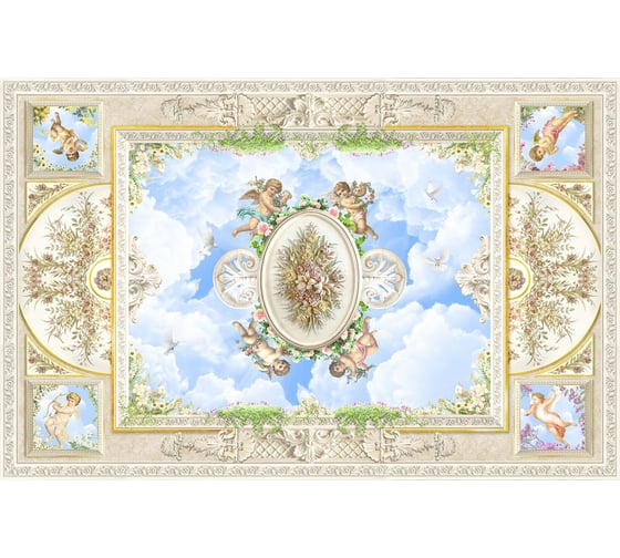 Изображение товара Фотообои на потолок "Тропинка в лесу к избушке" 300x195 ШxВ ООО Первое ателье pw94507-3