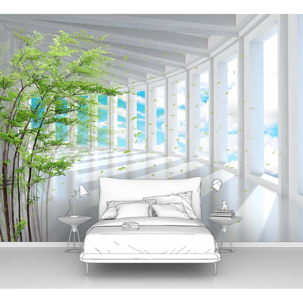 Изображение товара Фотообои 3D абстракции Красивый белый тоннель 400x300 см флизелин винил