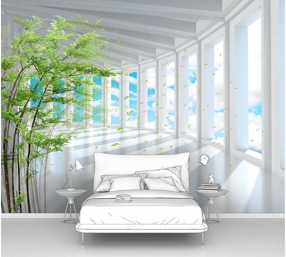 Изображение товара Фотообои 3d абстракции "Красивый белый тоннель" 400x300 ШxВ ООО Первое ателье pw135989-4