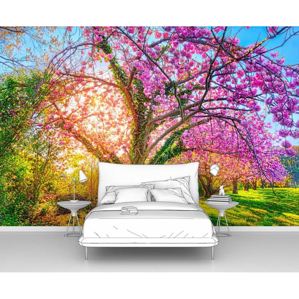 Изображение товара Фотообои Разноцветное дерево 200x130 см винил флизелин моющиеся