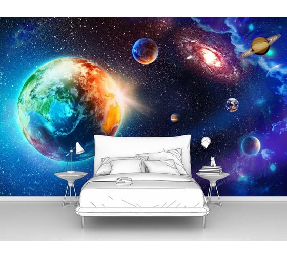 Изображение товара Фотообои космос "Земля в открытом космосе" 200x125 ШxВ ООО Первое ателье pw95036-2